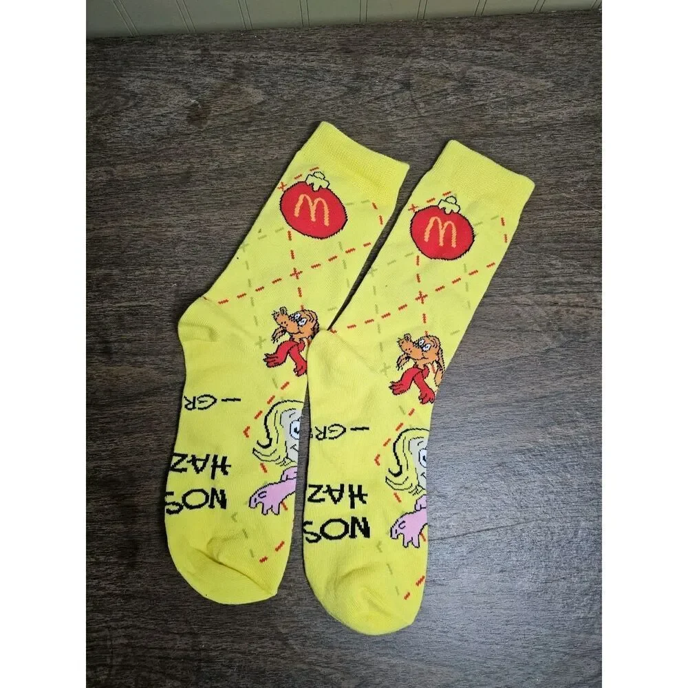 McDonald’s Grinch Meal Socks Limited Edition Yellow Socks 2025 Opened New Unworn